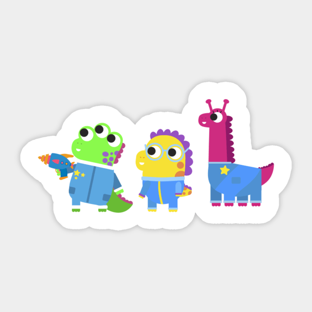 Alien Dinosaurs Sticker by stevekim0417